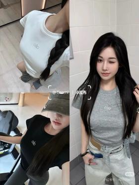 Alo新款三色短款修身T恤