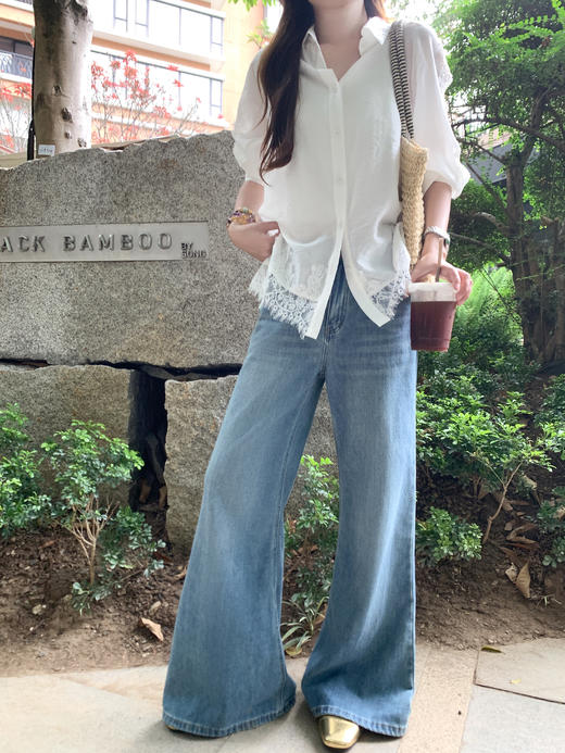 【折后再享2件88折】微信粉丝打折价！重工蕾丝拼接镂空防晒衬衫 日常189.99/件 立减50 秒杀139.99/件！！ 商品图8