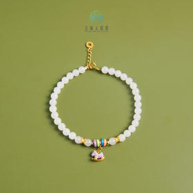 DS925和田玉手链-小马圆珠手链约5mm#