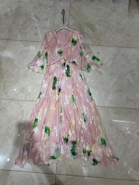 【门店同款】ENJOY夏季山雪粉彩绣长裙 162345790