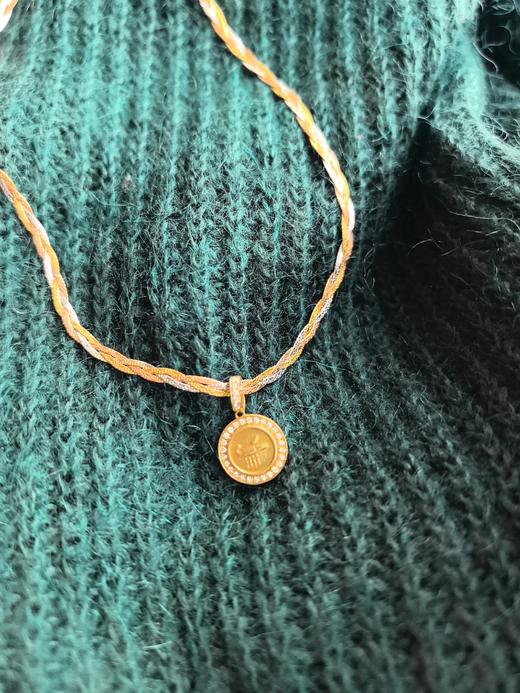 科沁金币万能扣镶钻吊坠 商品图1