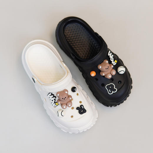 【特价39元】【36-40码】女士夏季花园鞋小熊卡通洞洞鞋夏季沙滩鞋凉拖鞋女拖鞋【WG25251】 商品图2