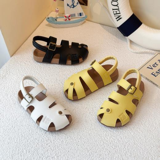 🔥2025 夏季爆款来袭‼️‼️ 【AFJI高品质设计款魔术贴皮质感凉鞋888】🏆轻奢质感，✅触感细腻柔软，✅耐磨耐脏 📍专为萌娃打造的高品质设计款魔术贴皮质感童鞋凉鞋💕 商品图0