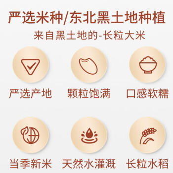 七河源长粒香米5kg/10斤 地标 东北大米粳米真空包装 一级粳米 /粮油调味 /米 /长粒香米 商品图1