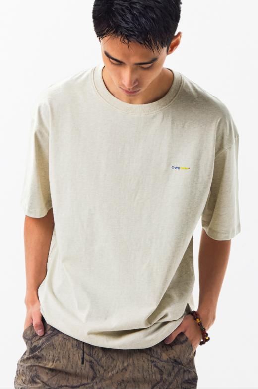 CryingCenter亲肤柔软彩纱宽松休闲T 三原色低调小字logo哭喊中心 商品图0