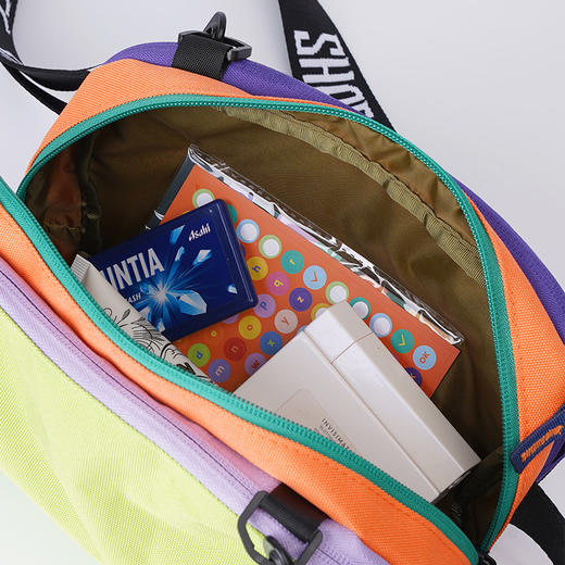 趁早即刻出发单肩斜挎收纳包轻便拼色休闲户外旅行多功能小包背包 商品图3