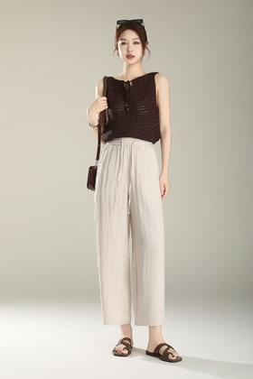 LS竹纤维女士时尚亚麻气球裤1666