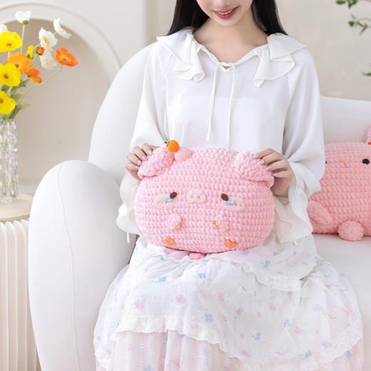 苏苏姐家萌趣动物抱枕胖胖云版手工diy编织钩针毛线团抱枕材料包预 商品图1