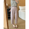 芋泥bobo裤！2025定织天丝棉弧形剪裁侧开叉茧形裤九分休闲裤！ 商品缩略图5