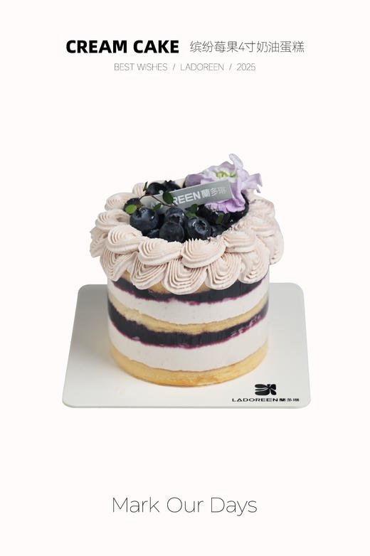 缤纷莓果奶油蛋糕4寸 商品图0