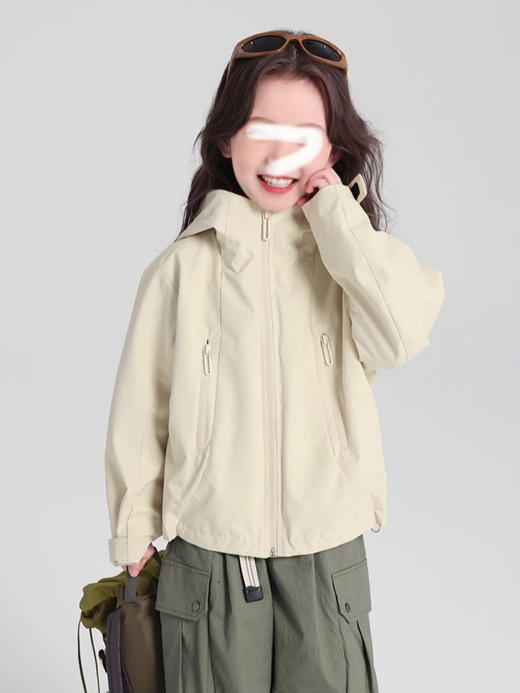 裁缝学苑TQ166连帽外套纸样儿童开衫冲锋衣上衣童装裁剪样板 商品图5