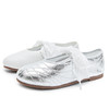 西遇平底芭蕾鞋女新款运动休闲蕾丝系带软底玛丽珍鞋银色单鞋V1156741 商品缩略图4