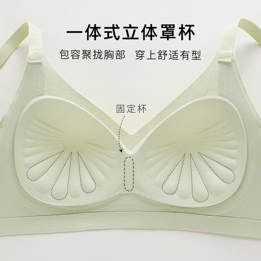 【双重提拉防下垂】无痕w软支撑上托聚拢内衣女花瓣按摩杯文胸舞蝶曲落 商品图5