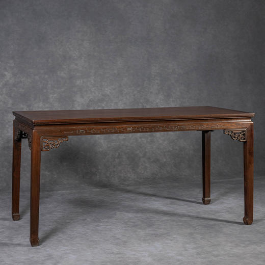 清	红木束腰马蹄腿拐子纹画桌 商品图1
