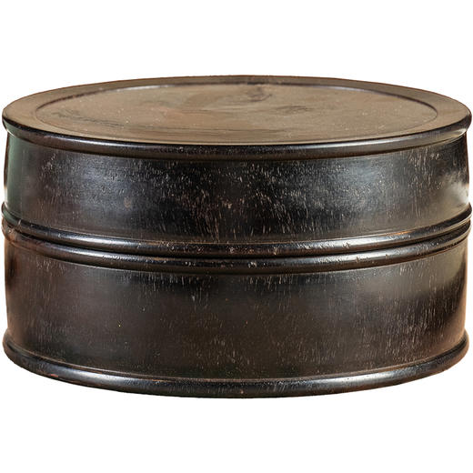 清	紫檀整挖圆形盖盒 商品图5