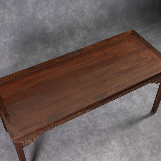 清	红木束腰马蹄腿拐子纹画桌 商品图4