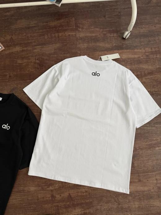 alo yoga印花logo户外运动休闲25ss圆领纯色纯棉短袖T恤 商品图6