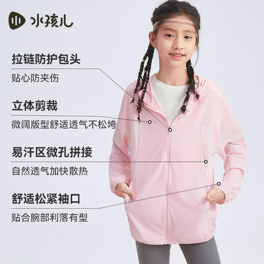 水孩儿童装儿童防晒衣夏季新款男童凉感防紫外线外套女童弹力上衣 商品图2