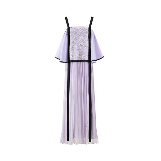 【林栖设计小店】绣花连衣裙改良马面裙拼桑蚕丝2025夏季新品花仙子长裙女1952097 商品图4