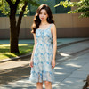 奢姿大码女装2025夏季减龄蝴蝶结印花吊带连衣裙胖妹妹甜美裙子5752805603 商品缩略图2