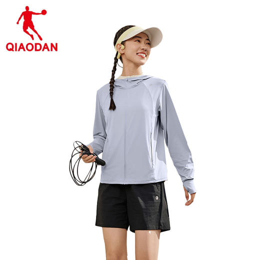 乔丹透气冰感UPF50+夏季新款遮热科技轻薄防晒衣连帽QDEWD2252069 商品图0