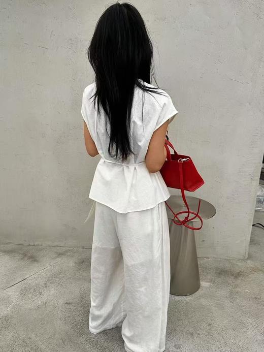 6101韩系一排扣苎麻上衣 商品图2