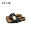 Dfuse迪芙斯2025夏季新款复古拖鞋金属扣一字带勃肯鞋凉拖女鞋DFD2110056 商品缩略图11