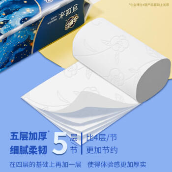 金博仕星空丝韧卷纸无芯可湿水5层119g*32卷加厚7.6斤卫生纸家用厕纸巾 /家庭清洁/纸品 /清洁纸品 /卷纸 商品图2