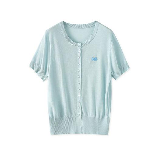 「高货wl」全新升级【铂金会员174/天猫229/差价55】(00253)洛诗琳兰精天丝亚麻针织T恤2025夏季薄款冰丝凉感开衫上衣 商品图4