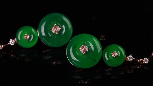 【事事圆满】满绿翡翠耳坠大EZ12504016W 商品图3