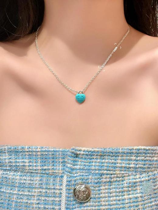 Tiffany full heart 爱心蓝胖子吊坠项链/手链（SJ） 商品图3