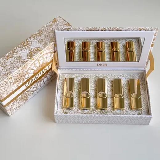 【香港直邮】Dior/迪奥2024圣诞款金管口红小样5件套1.5g*5 商品图0