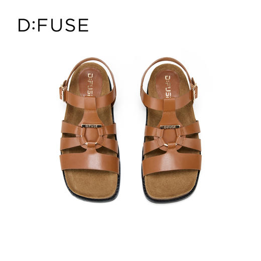 Dfuse迪芙斯2025夏季新款舒适镂空罗马凉鞋猪笼勃肯鞋女鞋DFD2115058 商品图9