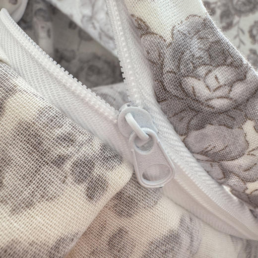 自然醒A类双层纱撞色蕾丝花边四件套法式全棉公主风碎花床上被套床单床品三件套JY 商品图13