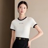 IWY/六色可选舒适感凉爽针织短袖T恤女弹力修身上衣百搭休闲打底衫夏季J25T001 商品缩略图3