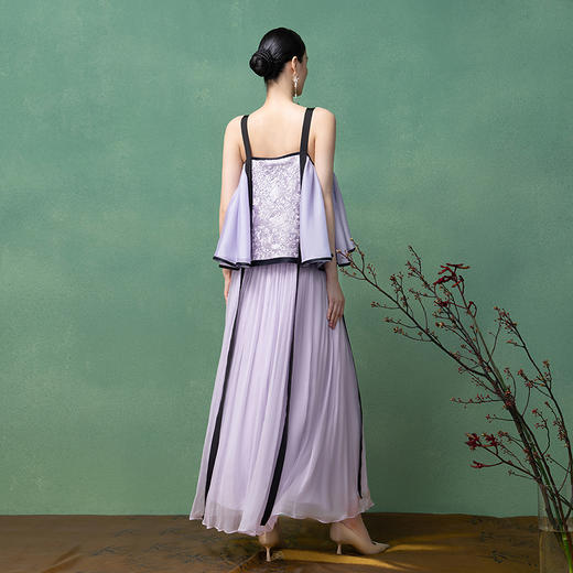 【林栖设计小店】绣花连衣裙改良马面裙拼桑蚕丝2025夏季新品花仙子长裙女1952097 商品图2