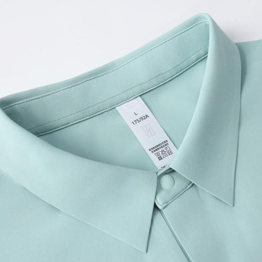 凉感夏季男士轻奢翻领短袖T恤速干网孔设计polo衫   HLS-GF81033 商品图3