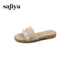 预售7天|Safiya/索菲娅2025小香风露趾外穿仙女珍珠休闲百搭软底一字拖SFD2110352 商品缩略图7