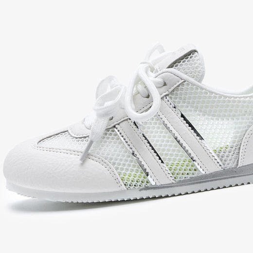 西遇夏季网面德训鞋女新款百搭平底小白鞋透气轻便薄底运动鞋K1256837 商品图5