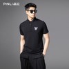 PINLI品立2025夏季新款贴布绣小狗修身POLO衫商务休闲短袖男上衣BG252112086 商品缩略图0