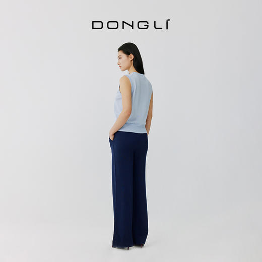 东黎 • 岛屿假日—云端芭蕾 桑蚕丝山羊绒女士春夏女士精纺背心 5149 商品图4