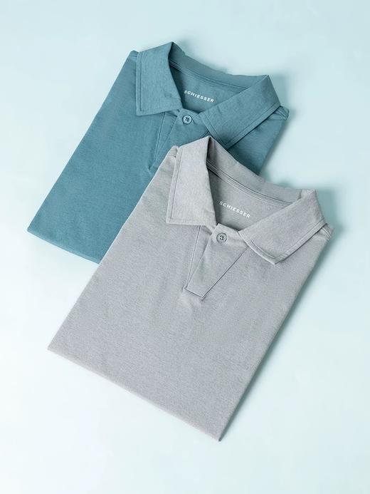 【冰丝速干防晒】SCHIESSER舒雅男士速干吸湿冰丝防晒半开领短袖上衣39/25049U 商品图1