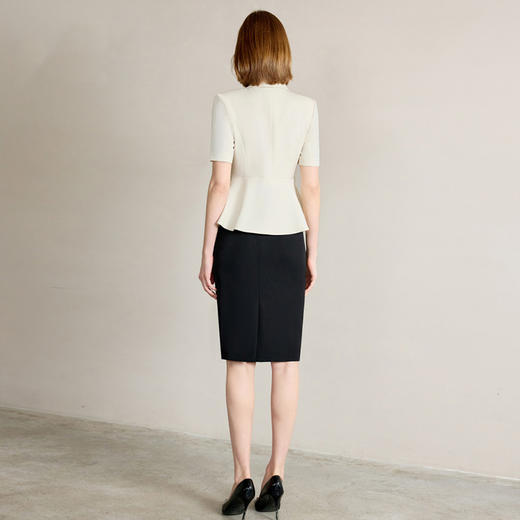 IWY/高端职业西装套装女夏季薄款短袖正装两件套商务主持装CS2255 商品图4