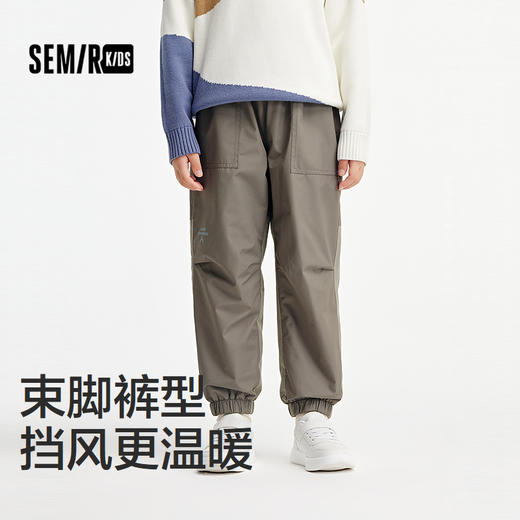 森马儿童长裤宽松束脚裤冬加绒保暖棉裤男童女童裤子休闲百搭 商品图1