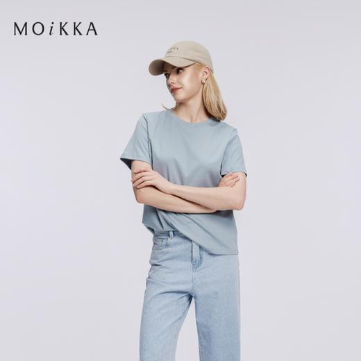 【特价】顺滑凉感T恤/MOiKKA/夏季圆领&V领短袖T/柔软亲肤/简约百搭短袖上衣【上海仓发货】 商品图2