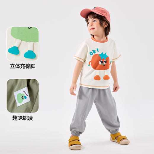 【7A抑菌】嘟嘟家儿童套装夏季新款男童两件套夏装女童短袖裤子潮 商品图3