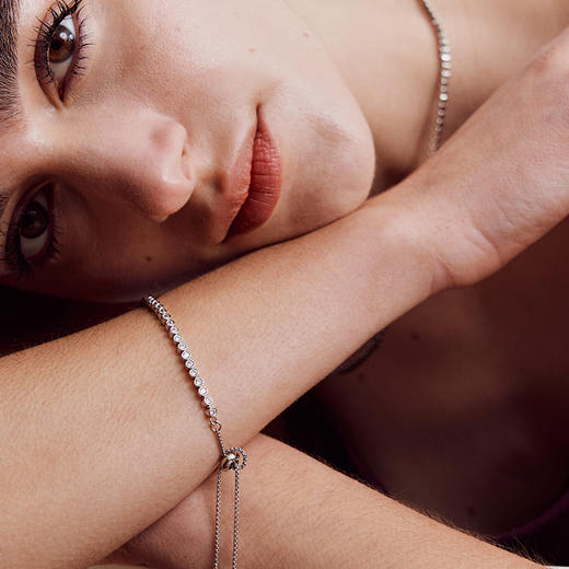 【毛晓彤&王栎鑫同款】Lagomist拿铁系列 | 金/银砂糖网球手链 商品图3