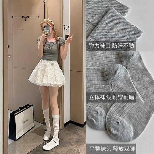 【夏季薄款软糯小腿袜】小腿袜子吸汗透气高筒靴子堆堆袜 夏季甜美芭蕾风长筒洛丽塔JK袜。ry 商品图1