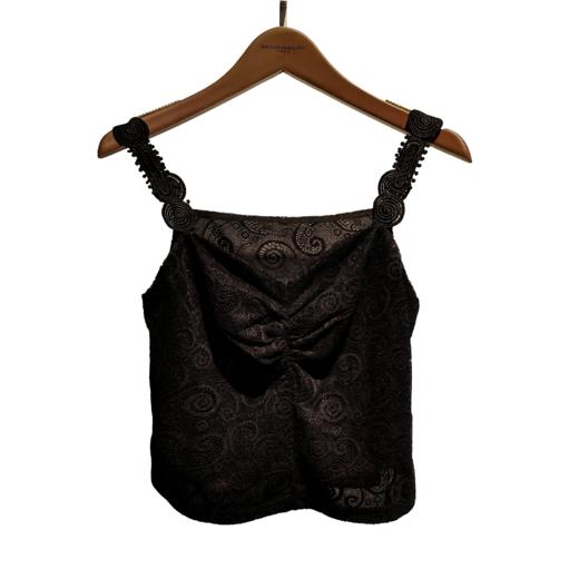 2H6952--黑色蕾丝宽吊带背心-《智慧之光--波 斯艺术》 商品图2