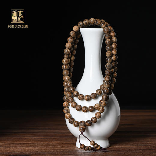 天然都蓬沉香佛珠 7.6mm*108颗 22克 SP11290 商品图0